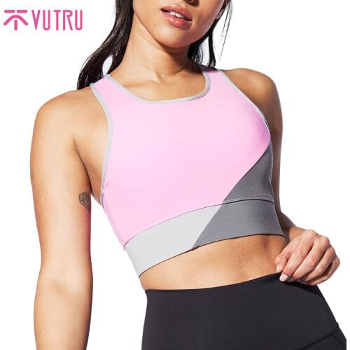 VUTRU Sports Bra Womens Underwear Shockproof Quick Dry Yoga Bra Push Up Gym Running Bra Seamless Workout Fitness Bra Crop Tops