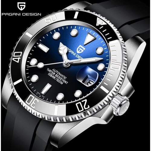 Pagani Design Top Brand Mens Automatic Mechanical Watch 2021 New Rubber 40mm NH35A Sports Waterproof Clock reloj hombre