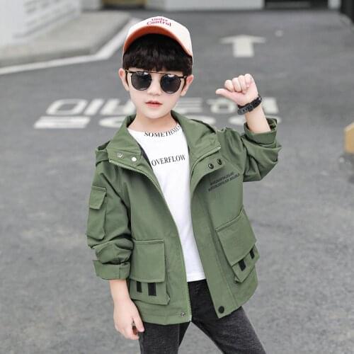 Kids Boys solid color coat spring / autumn new big virgin shirt 4-12 years old