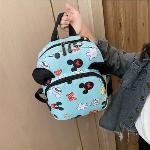 Disney Baby Backpack School Bag for Girls Boys Mickey Minnie Bags Cartoon Children Cute Kindergarten Travel Portable Bag