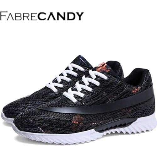 FABRECANDY Men Shoes 2018 New Arrival Fashion Mesh Breathable Casual Shoes For Men Laces men sneakers