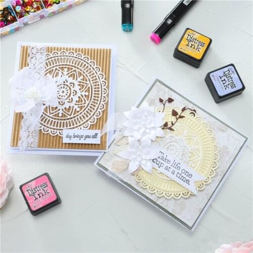 InLoveArts Geometric Round Metal Cutting Dies Lace Circle Scrapbooking for Making Cards Decorative Embossing DIY Crafts Stencils