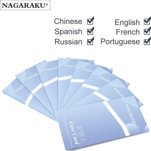 NAGARAKU Eyelash Extensions Care Card Instructions How to Use After Care Different Language Tips Eyelashes Makeup Tools