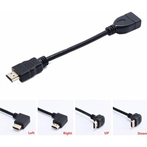 Cable HDMI-Compatible male 90 Degree Right Left UP Down Angle to HDMI-Female Adapter Male to HDTV AF Extension cord 15cm 50cm