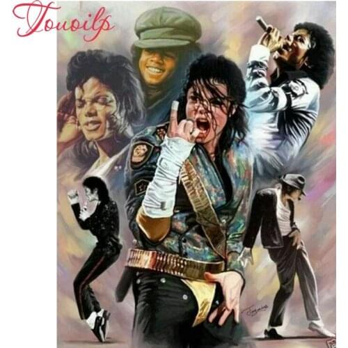 Full round & square diamond embroidery famous singer diamond painting Michael Jackson mosaic bead picture of rhinestone