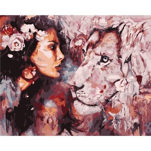 Reminiscence Love Girl With Beautiful Sea Diy Canvas Painting By Numbers Modern Acrylic Abstract Oil Paint By Numbers Picture