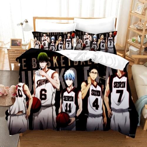 Kurokos Basketball Bedding Set Anime Cartoon 3d Duvet Cover Set Comforter Bed Linen Twin Queen King Single Size Dropshipping