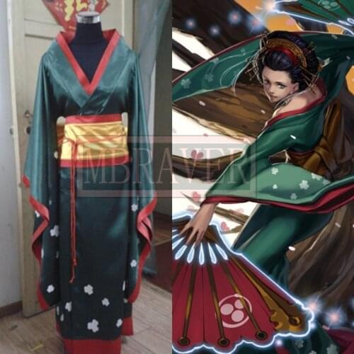 LOL Karma Cosplay Costume Karma Cosplay Green Dress Halloween Costume Custom Made