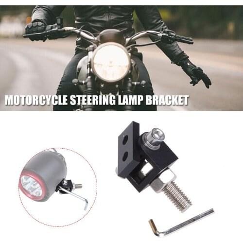 Aluminum Alloy 53 * 32 * 25 Mm Clamp Turn Signal Bracket Durable Refit Headlight Bracket Strong Motorcycles