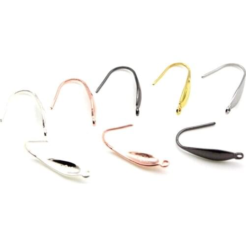 20pcs/lot 4.5*21mm 316 Stainless Steel Rose Gold Earring Hooks Findings Earwire Settings Base DIY DIY Jewelry Making Supplies