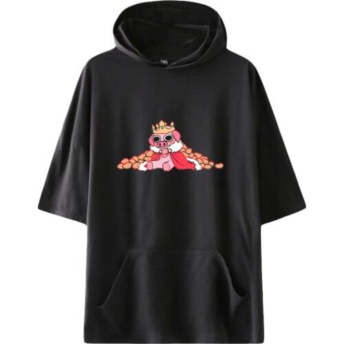 Technoblade Fashion Prints Hooded T-shirts Women/Men Summer Short Sleeve Tshirts Hot Sale Harajuku Casual Streetwear Clothes