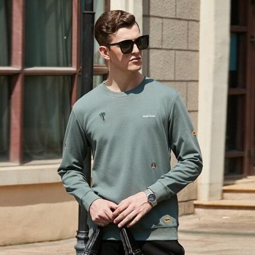 2020 Autumn Sweatshirt Printed Pattern Hooded Fashion Trend Outdoor Casual Mens Pullover Sweatshirt Cotton Clothes Long-Sleeved