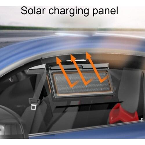 New Car Radiator Cooling Fan Solar Powered Car Window Cool Fan Auto 4000mAh Exhaust Fan Cooling Auto Air Vent Windshield C6H3