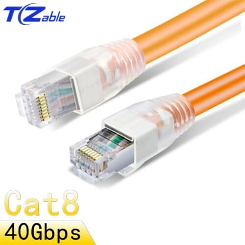 Cat8 Network Cable RJ45 8p8c 40Gbps Ethernet Line Cat8 Router Network Jumper Internet Line Male To Male Male 1/2/3/5/8/10 Meters