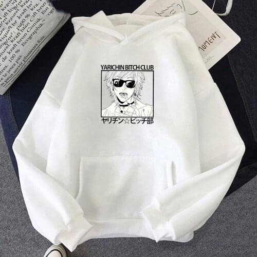 Hot Japanese Anime Yarichin Club Hoodies Women Men Sweatshirt New 2021 Spring/Autumn Casual Tops Harajuku Pullover Hoody