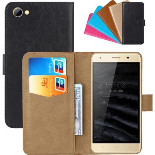 Luxury Wallet Case For DEXP Ixion MS550 PU Leather Retro Flip Cover Magnetic Fashion Cases Strap