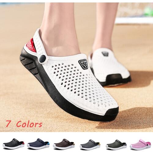 Summer New Womens and Mens Slippers Breathable Lightweight Beach Sandals Quick Dry Casual Home Slippers Couple Shoes