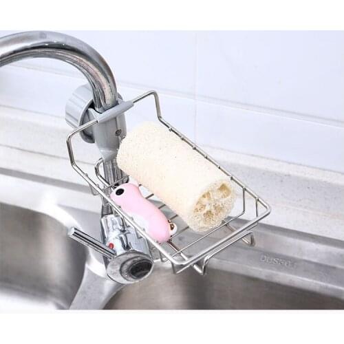 Stainless steel faucet storage rack dishcloth drain rack household kitchen sink storage rack