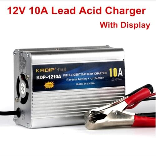12V 10A lead acid battery Smart Fast Charger for AGM GEL WET liquid Lead Acid Battery of 12V motorcycle car ship battery