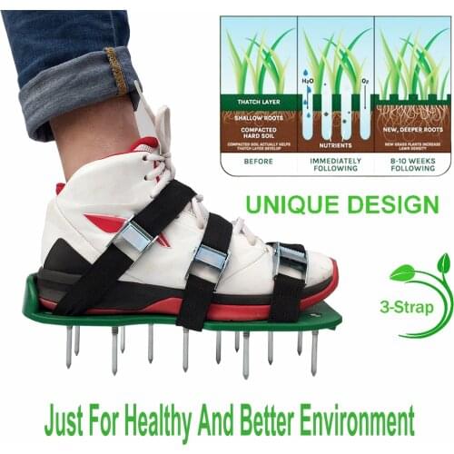 Universal Seed Disseminator Lawn Aerator Shoes Sandals Grass Spikes Nail Cultivator Yard Garden Tool