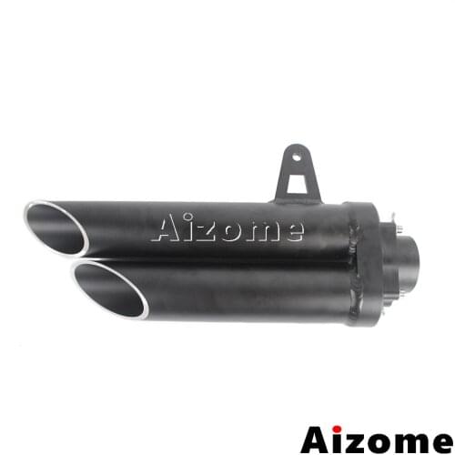 16.5" Universal 51mm Dual Exhaust Muffler Motorcycle Exhaust Pipe For Honda Yamaha Suzuki Kawasaki ZX10R R3 R6 NINJA 250 CB400