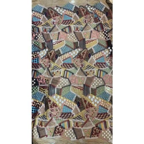 Stock 5yards/bag Mixed color embroidery stitching pattern fashion popular fabrics used in the wedding dress fashion stage