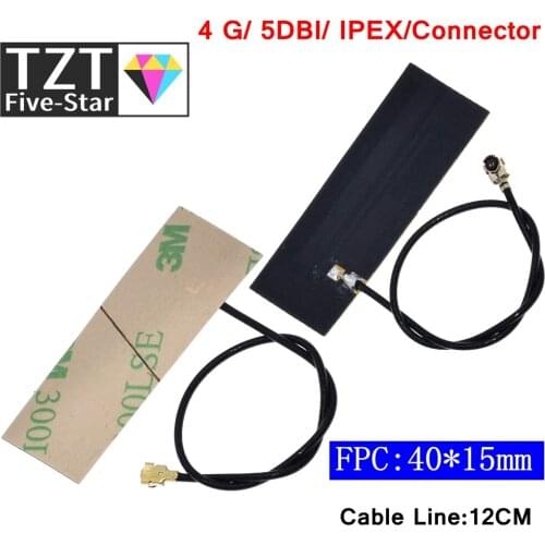 10PCS 5DBI FPC Built IN Circuit Board Antenna LTE 4G 3G GSM CDMA WCDMA TDSCDMA 1.13 Line 12cm Long IPEX Connector