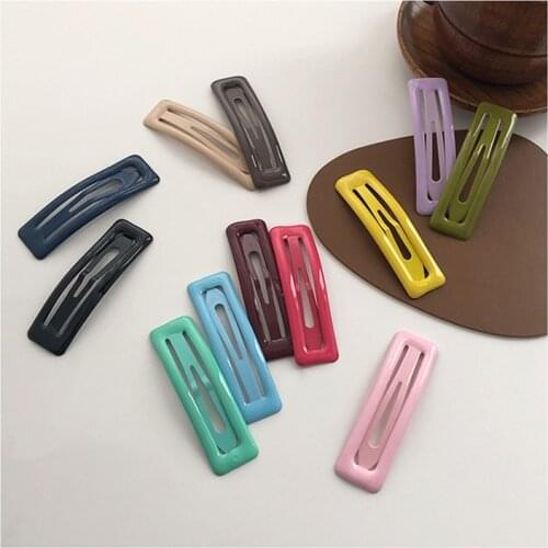 Color Square Candy Hair Clips Girl Hairpin Summer Cartoon Hairclips Clip Fashion Solid colorful for women hair pin for girls