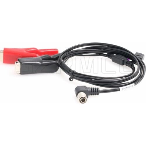 Car Battery Alligator Clips to Hirose 4 pin Male Power Cable for Trimble 5600 Geodimeter Spectra Precision Total Station