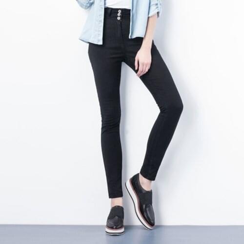 Plus Size Denim Jeans Woman 2021 High Waisted Skinny Black Pencil Pants Streetwear Elastic 3XL 4XL 5XL Trousers Womens Clothing