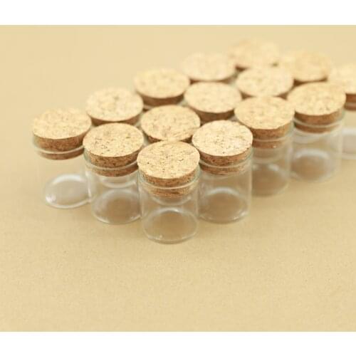 12 pcs/lot 30*35mm 12ml Small Glass Bottles Jars Test Tube Corks Bottle Stopper Vial Container Glass Jars Diy Wedding gift