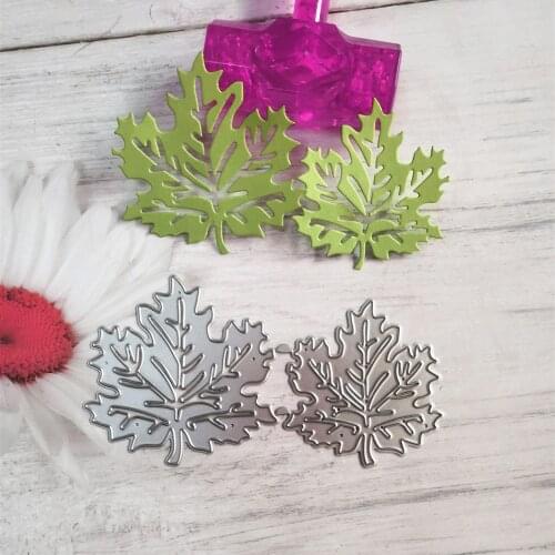 2Pcs/Lot Leaf Craft Metal Cutting Dies Mold Punch Stencil for DIY Scrapbooking Paper Album Photos Cards Making New Dies Cut