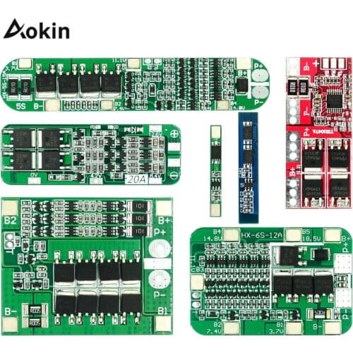Aokin 1S 2S 3S 4S 5S 6S 3A 15A 20A 30A Li-ion Lithium Battery 18650 Charger PCB BMS Protection Board For Cell Module Diy Kit