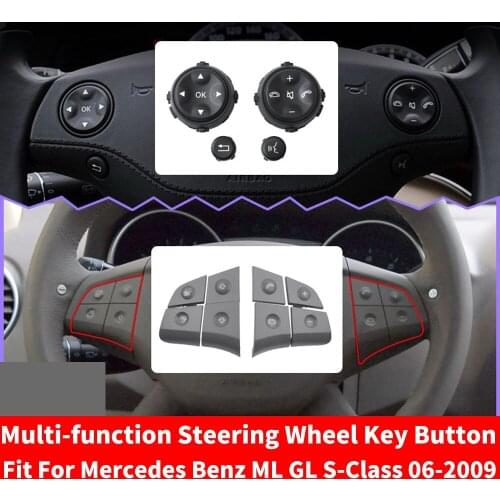 LHD RHD Car Multi-function Steering Wheel Left Right Button Phone Key Control For Benz W221 S-CLASS S280 S300 W164 ML GL 06-2009