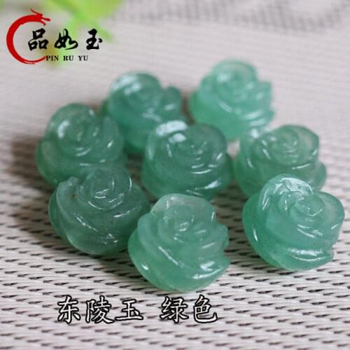 Natural rose jade green jade beads DIY 100% real green jade bracelets real jade bead bangle bracelets for women 15mm