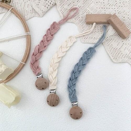 Baby Pacifier Clip Chain Handmade Crochet Cotton DIY Dummy Nipple Holder Nursing Soother Teether Leash Strap for Newborn Infant