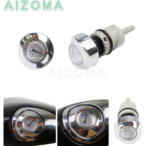 White Oil Temperature Flush On Sensitive Fuel Tank Cap Plug Dipstick Gauge for Harley Sportster XL883 XL1200 C/L/N/R/XS 2004-19