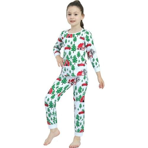 Kaiya Angle Christmas Children Clothes Winter Printed Baby Girls' Clothing Sets Silk Milk Material Tights and Leggings Suits