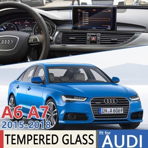 For Audi A6 4G C7 A7 4G8 2015 2016 2017 2018 Car Navigation GPS Ultra-Thin Film Full Screen Protector Tempered Glass Accessories