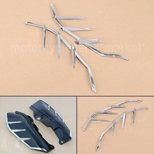 For Harley 2009-2016 Touring Road King Street Electra Glide Classic Mid-Frame Air Deflector Trim Motorcycle Accessories Chrome