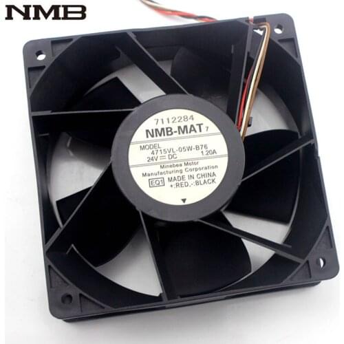 For NMB 4715VL-05W-B76 12038 120*120*38mm 12CM 24V 1.20A inverter cooling fan