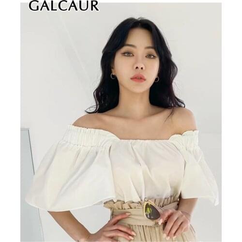 Желтые блузки GALCAUR China At AliExpress