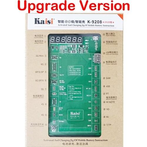 Kaisi K-9208 Activation Board Charging Phone Battery USB Cable Jig For iPhone 4-11 XSMAX VIVO Huawei Samsung xiaomi Circuit Test