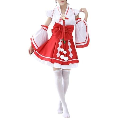 Women Japanese Anime Big Joyce Ise Witch Cosplay King Game Costume Set 6pcs Kimono Top Skirt Oversleeves