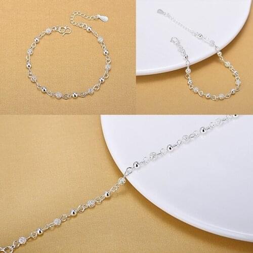 Fashion Women Ball Crystal Chain Bangle Cuff Charm Bracelet Jewelry Bracelets for Women Jewelry Charm Bracelets for Women