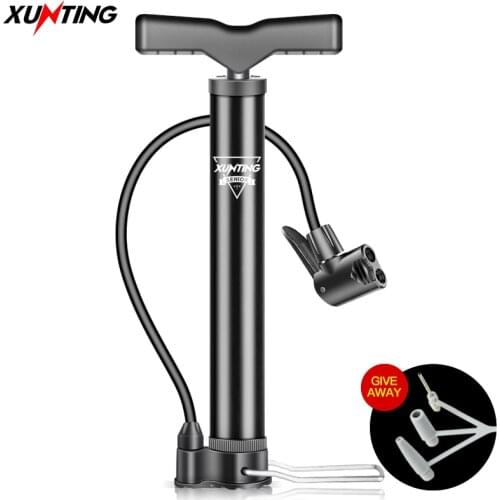 Xunting Mini Bike Pump Portable Bicycle Tire Pump Mini Bike Floor Pump Hand Foot Football Mini High Pressure Tool Bicycle Pumps