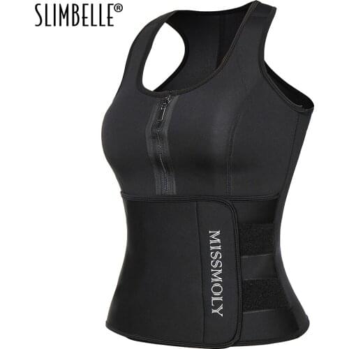 Waist Trainer Corset Neoprene Sweat Sauna Vest for Weight Loss with Waist Cinchers Trimmer Belt Slimming Body Shaper