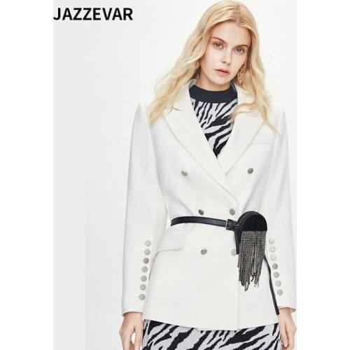 JAZZEVAR 2021 New Short Windbreaker Double-breasted Fashion Quality suit Temperament Jacket