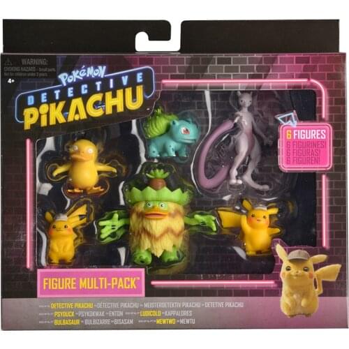 Genuine Pokemon Doll Mewtwo Pikachu Psyduck Bulbasaur Mr Mime Ludicolo Action Figure Pocket Monster Elf Model Toy Collections