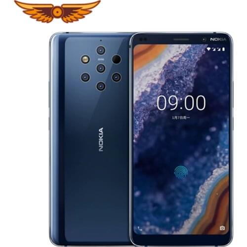 Original Unlocked Nokia 9 Octa-core 5.99Inches 6GB RAM 128GB ROM 12MP Camera 2160P LTE Dual SIM Fingerprint Android Cellphone